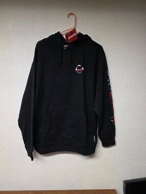 Mens Wolverine Americana Black Hoodie Sweatshirt Size Large - New